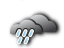 Dichte Wolken, etwas Regen